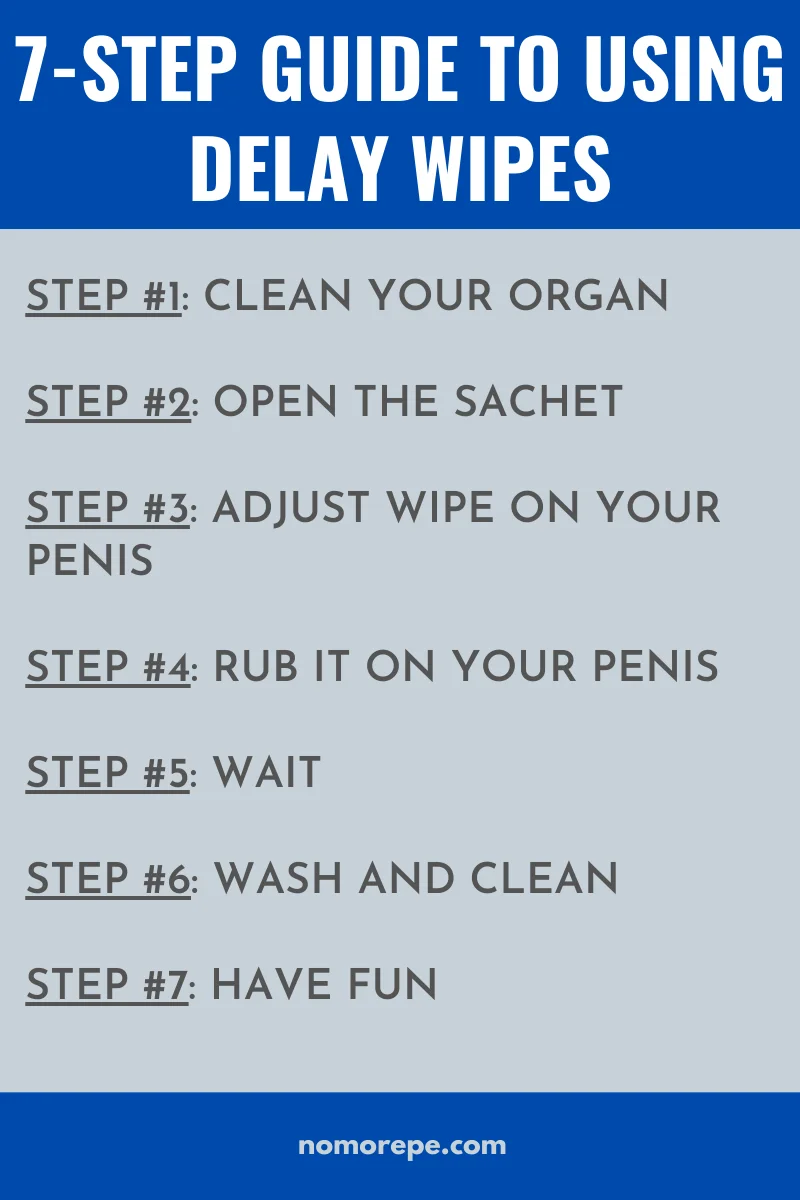 7-step guide on how to use delay wipes
