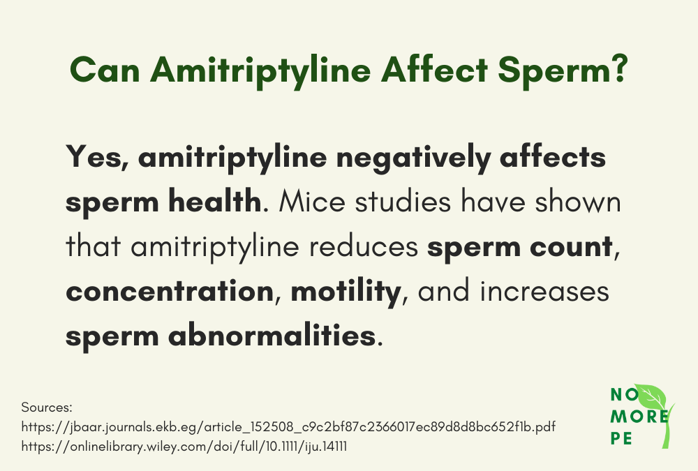 Can Amitriptyline Affect Sperm?