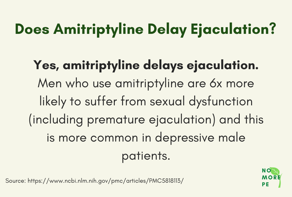Amitriptyline for premature ejaculation