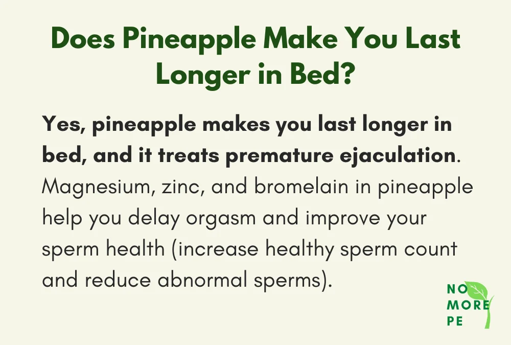 Does Pineapple Make You Last Longer in Bed? - No More PE